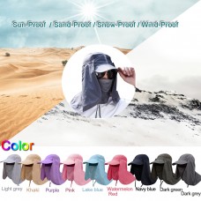 Anti-UV Sun Hat Outdoor Sunscreen Visor Fishing Hat Men Women Summer Protection Face Neck Cover Sport Hiking Caps