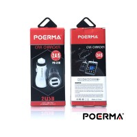 Dual USB Car Charger 2 Port Wireless Mini Charger Phone Universal Charging 2.4A Cannon Charger