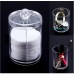 2 In 1 Clear Cotton Swab Holder Dual Layer Q-Tip Storage Nail Art Remover Paper Holder