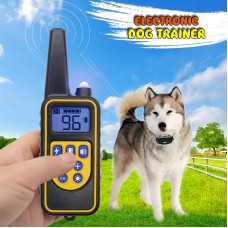 Dog Training Collar Waterproof Remote Rechargeable 2624ft LED Light /Beep/Vibration/Shock M/L/S Dog