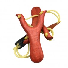 Wooden Slingshot Catapult With Rubber Band For Sports Practice Outdoor Entertainment