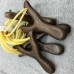 Wooden Slingshot Solid Wood Slingshot Catapult w/Rubber Band For Sports Outdoor Entertainment