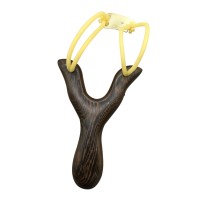 Wooden Slingshot Solid Wood Slingshot Catapult w/Rubber Band For Sports Outdoor Entertainment