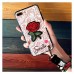 Rose Phone Case Lace Embroidery Rose Stickers Cover For Apple iPhone 6 6s 7 8 plus iPhone 7, 8, 8P, X Soft Mobile Phone Case