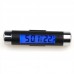 Car Clock with Blue Backlight Auto LCD Thermometer Time Clock Calendar  