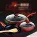 3PCS Non-Stick Cookware Set Wok Frying Pan Soup Pot Stainless Steel Non Stick Pans