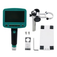 800x USB Digital Microscope Portable 4.3Inches HD LCD Display with Stand For PCB Repair