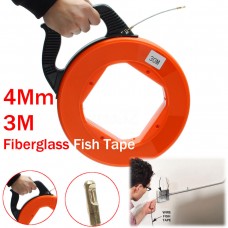 30M Fiberglass Fish Tape Reel Puller Conduit Ducting Rodder Pulling Wire Fish Tape