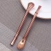 304 Stainless Steel Straw Spoon Tea Coffee Spoon Anti-Slip Design Useful Filtration