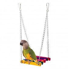 Pet Bird Parrot Swing Toy Parakeet Budgie Cockatiel Cage Hammock Hanging Toy