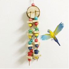 40cm Colorful Pet Bird Chewing Toy Parrot Cage Block Natural Wood For Parakeet Swing Bird Parrot Toy