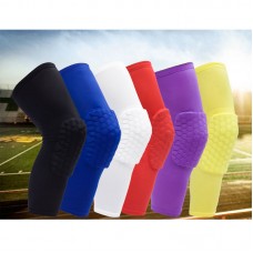 Honeycomb Knee Pad Sleeve Crashproof Anti-Slip Basketball Leg Long Sleeve Protector Gear