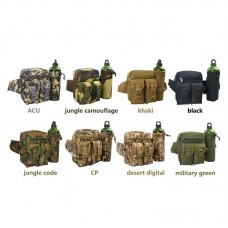 Men Tactical Military Belt Waist Pack Hiking Sport Travel Water Bottle Belt Fanny Pack Military Waist Pouch 