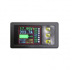 0-90V 0-20A DC Digital Multimeter LCD Voltmeter Ammeter Volt Amp Watt Time Capacity Meter + Relay
