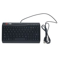 W8017 Genuine MC-SAITE Wired Mini Slim 78-Key Keyboard - Black