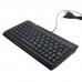 W8017 Genuine MC-SAITE Wired Mini Slim 78-Key Keyboard - Black