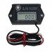 Resettable Digital Tach Hour Metter Waterproof Tachometer MAX RPM LCD Display