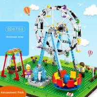 Friends Amusement Park 447pcs 3 Figures Assemble Playground Set Building Block Set      