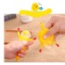 Rubber Chicken Keychain Hen Chicken Laying Egg Squeezing Stress Relief Keyring Toys