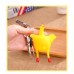 Rubber Chicken Keychain Hen Chicken Laying Egg Squeezing Stress Relief Keyring Toys