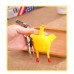 Rubber Chicken Keychain Hen Chicken Laying Egg Squeezing Stress Relief Keyring Toys