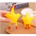 Rubber Chicken Keychain Hen Chicken Laying Egg Squeezing Stress Relief Keyring Toys