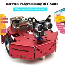 Arduino Programmable Robot Kit DIY STEM Toy Scratch 3.0 & Python Program Robotics & Electronics Black