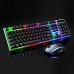 G21 Colorful Backlit Gaming Keyboard Mouse Combo With LED Rainbow Backlight Adjustable 1600DPI Game Mouse