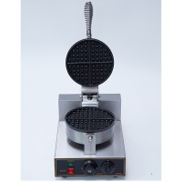 220V Commercial Belgian Waffle Maker Iron Baker Machine Nonstick Round Single Head