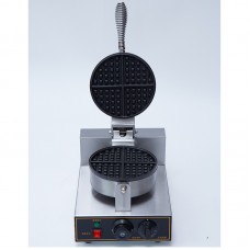 220V Commercial Belgian Waffle Maker Iron Baker Machine Nonstick Round Single Head