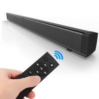 Bluetooth Speaker Echo Soundbar Bluetooth 4.0 2CH TV Speaker System Wall-Mounted + Remote Control