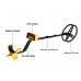 Waterproof Metal Detector Gold Digger Treasure Hunter for Gold Coins Relics GTX500 Yellow