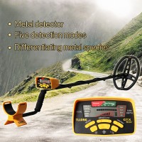 Waterproof Metal Detector Gold Digger Treasure Hunter for Gold Coins Relics Big Search Coil Yellow