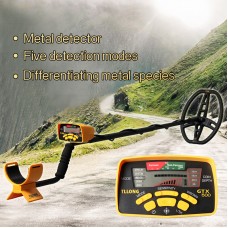 Waterproof Metal Detector Gold Digger Treasure Hunter for Gold Coins Relics Big Search Coil Yellow