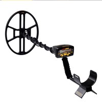 Waterproof Metal Detector Gold Digger Treasure Hunter for Gold Coins Relics Big Search Coil Black