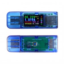 USB 3.0 Voltmeter Ammeter Color LCD Voltage Current Capacity Power Bank Tester AT34 + LD25