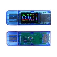 USB 3.0 Voltmeter Ammeter Color LCD Voltage Current Capacity Power Bank Tester AT34 + LD35