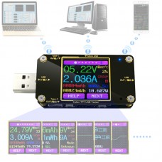 QC2.0/QC3.0 USB Tester Color Type-C Digital Voltmeter Voltage Current Meter Ammeter