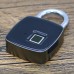 Rechargeable Fingerprint Padlock Keyless Smart Door Lock Micro USB Port