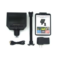 1-600X Portable Digital Microscope HD 3.6MP Continuous Magnifier 4.3 Inch Display