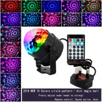 15 Color Disco Ball LED Stage Light 5W Laser Projector Stage Lamp Music Christmas KTV Party