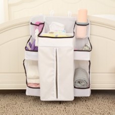 Baby Crib Hanging Bag Baby Bed Storage Pockets Diaper Bag Baby Hanging Storage Bay 63x48cm