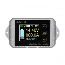 Wireless Volmeter Ammeter Digital Capacity Coulomb Counter Bi-Directional 0-100V 0-100A VAT-1100