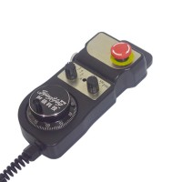 5V MPG Handwheel 6-Axis Manual Pulse Generator with Emergency Stop Switch 