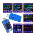 Color LCD Display USB Tester Voltage Current Meter Ammeter with Type-C Micro USB Port Bluetooth 