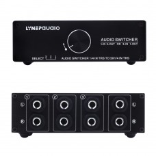 1-IN 3-OUT or 3-IN 1-OUT Passive Stereo Loudspeaker Audio Switcher 