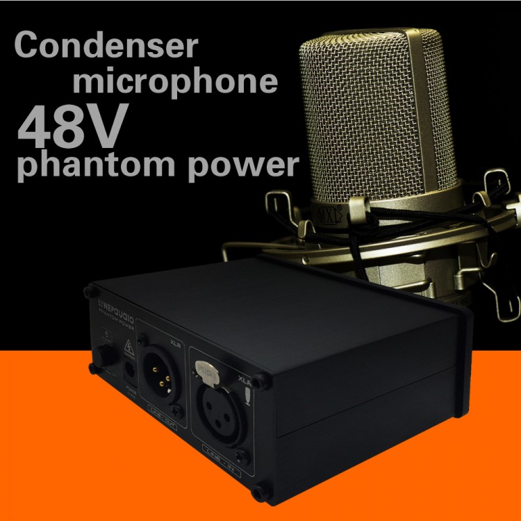 48V Pro Condenser Microphone Power Source Phantom Power Source LINEPAUDIO A963 Free Shipping