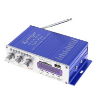 Mini Bluetooth Hi-Fi Stereo Audio Power Amplifier PC/MP3/USB/DVD/SD Card (Blue)        