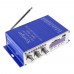 Mini Bluetooth Hi-Fi Stereo Audio Power Amplifier PC/MP3/USB/DVD/SD Card (Blue)        