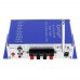 Mini Bluetooth Hi-Fi Stereo Audio Power Amplifier PC/MP3/USB/DVD/SD Card (Blue)        